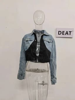 DEAT Fashion Women's Jeans New High Waist Slim Contract Color Patchwork Denim Pencil Pants Female Streetwear Autumn 2025 WT052