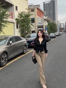 Office New Slim High Waisted Suit Pants Korean Fashion Women's Casual Bootcut Pantalones Wide Leg Straight Elegant Trousers