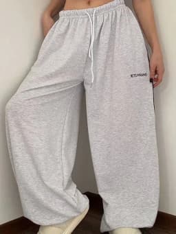 High Waist Straight Leg Pants Loose Fit Slimming Trousers Casual High Waist Polyester Fabric Ladies Straight Trousers