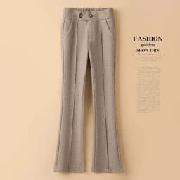 Thickened Pants Women's High-waisted Flared Pants Casual Woolen Pants Are Thin and Versatile, Loose and Fashionable Herringbone
