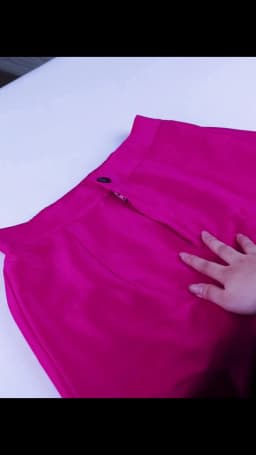 Fuchsia High Waist Pants Shiny Flare Pleated Wide Leg Trendy Long Capris Women Cocktail Party Bottoms Trim Trousers Large Size