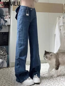 2025 Bow Detail Flare Jeans Women Sexy Retro High Waist Bootcut Pants Slim Fit White Denim Trousers for Girls Korean Y2k Clothes