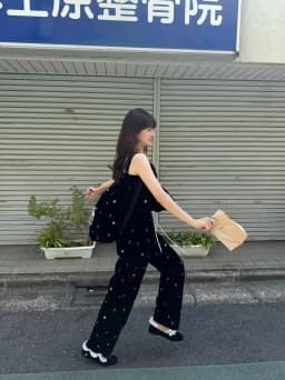 Japanese Style Fashion Sweet Elastic Waist Pants Pants Autumn Winter New Girls Women's Slimming Wide Leg Pants Bud Camis Set