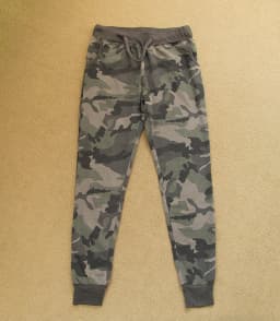 Women's Camouflage Army Green Pants Cotton Sports Jogging Trousers Lace Up Elastic Waist Casual Sweatpants