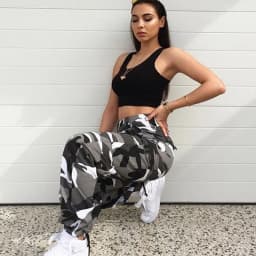 Womens Camo Cargo Trousers Casual Pants Ladies Military Army Combat Camouflage Pant