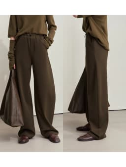 AMII Minimalist Women's Casual Pants 2025 Winter Classic Versatile Warm Elastic Drawstring Loose Pants Female Trousers 12424082