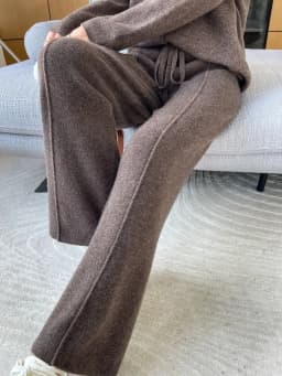 ANGEL 100% Merino Wool Women's Mid Seam Pants Autumn Winter Casual Soft Warm Cashmere Knitted Trousers New Fashion Cosy Pants