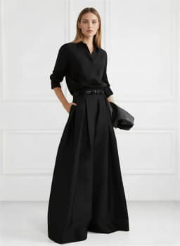 UOOZEE Women Fashion Solid Color High Waisted Wide Leg Pants 2025 New Spring Summer Loose Casual Simple Oversized Trousers