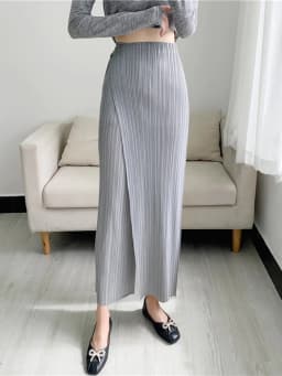 ALSEY Miyake Pleated Wide Leg Ankle-length Pants for Women Autumn New Simple Elastic Waist Solid Color Straight Female Trsouser