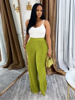 CM.YAYA Women Fashion High Waist Wide Leg Pants 2025 Streetwear Casual Active Trousers