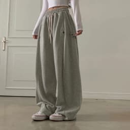 Casual High Waist Elastic Waist Versatile Commute Sweatpants Straight Leg Pants Ladies Summer Loose Fit Trousers