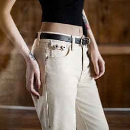 Maden Women’s Casual Pants Mid Rise Versatile Beige Pants 100% Cotton Slim Fit Flare Trousers Autumn