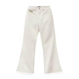 Maden Women’s Casual Pants Mid Rise Versatile Beige Pants 100% Cotton Slim Fit Flare Trousers Autumn