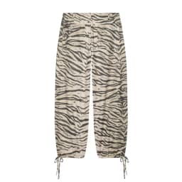 MUJER Animal Print Wide Pants Woman Summer Mid Waist Trousers Womens Holiday Baggy Pants Woman Casual Sports Pants for Women