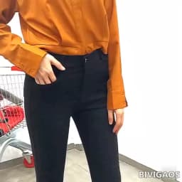 BIVIGAOS Women's Autumn New Zipper Button Pencil Pants Korean Black Leggings Ladies Elastic Skinny Slim Trousers Women