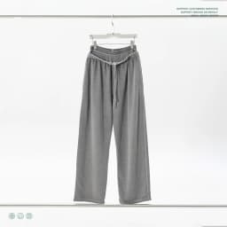 ZODF Retro Women Washed 370gsm Straight Pants Vintage Girls Female Loose Double Waist Wide Leg Cotton Trousers HY1150