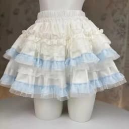 Lolita Style Princess Vintage Cake Skirt Sweet Kawaii Women Cute Lace Ruffles Party Mini Skirts Harajuku Y2k Faldas Mujer