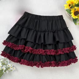 Sweet Kawaii Lolita Mini Skirt Vintage Lace Ruffles Party Skirt Japanese Y2k Style Women Chic High Waist A-Line Subculture Skirt