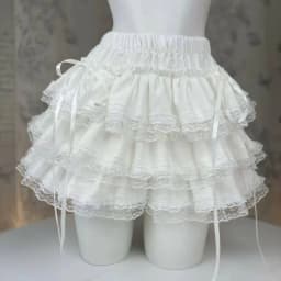 Sweet Kawaii Lolita Mini Skirt Vintage Lace Ruffles Party Skirt Japanese Y2k Style Women Chic High Waist A-Line Subculture Skirt