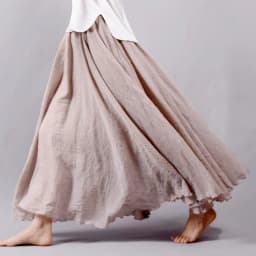 High Quality Cotton Linen Maxi Skirt Womens Casual Elastic High Waist Pleated A-Line Beach Skirts Boho Saia Feminina Faldas Jupe