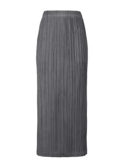 Miyake Pleated Women Skirt Korean Fashion Stretch Classic Lake Blue A-line Skirt Straight Long Skirts Causal Style In Stock