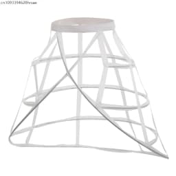 Cage Hoop Petticoat Women Irregular Crinoline Skirt Pannier White Black Wedding Bridal Underskirt Bustle