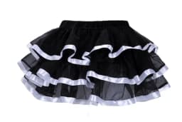 Promotion New Black Mesh Ruffles 3 Layers Adult Women Pettiskirt Tutu Party Dance Mini Skirt Performance Clothes