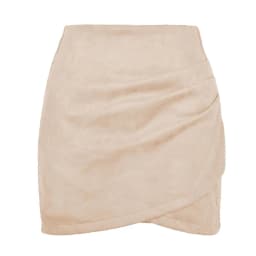 Sexy Slim Fit Suede Mini Skirt Woman Fashion Streetwear High Waist Pleated Bodycon Skirt Ladies Zipper Irregular Short Skirts