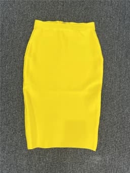 60CM Knee Length Summer Bandage Skirts For Women Candy Color Bodycon Pencil Skirt Ladies Elegant Office Business Formal XL XXL