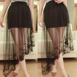 2022 Vintage Women Stretch High Waist Lace Skirt Women Skater Flared Pleated Swing Long Summer Skir