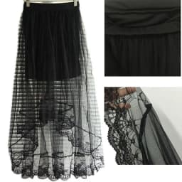 2022 Vintage Women Stretch High Waist Lace Skirt Women Skater Flared Pleated Swing Long Summer Skir