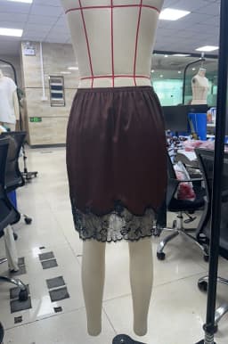 Lace Trimmed Mini Skirt for Women Low Rise Satin Skirt Casual Summer Streetwear Skirts