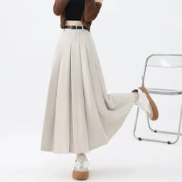 2026 New Women's Pleated Maxi Skirts Autumn High Waisted Zipper Jk Long Skirt Woman Elegant Loose Design Big Swing A-Line Skirts