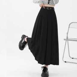 2026 New Women's Pleated Maxi Skirts Autumn High Waisted Zipper Jk Long Skirt Woman Elegant Loose Design Big Swing A-Line Skirts