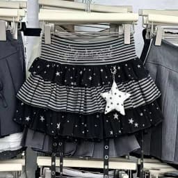 Japanese Y2k Cute Ruffled Plaid Skirt Punk Rock Subculture Cake Skirts Japanese Preppy Style Casual New 2026 Women Skirts
