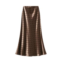 Seoulish Vintage Polka Dot Satin Mermaid Skirts for Women 2026 New Spring Summer High Waist Casual Mid Length Women's Skirts