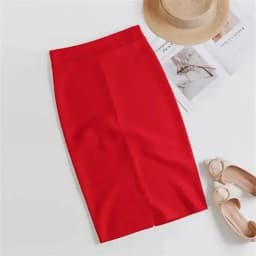 Fashion High Waist Office White Skirts Women 2026 Elegant Korean Bodycon Black Skirt Y2k Sexy Slim Knee Length OL Pencil Skirt