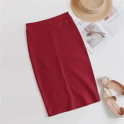 Fashion High Waist Office White Skirts Women 2026 Elegant Korean Bodycon Black Skirt Y2k Sexy Slim Knee Length OL Pencil Skirt
