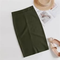 Fashion High Waist Office White Skirts Women 2026 Elegant Korean Bodycon Black Skirt Y2k Sexy Slim Knee Length OL Pencil Skirt