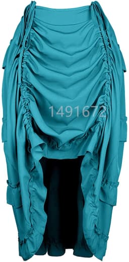 Women Skirt Fashion Sexy Slim Long High Low Shirring Pleated Corset Bustier With Skirts Steampunk Gothic Punk Vintage Plus Size