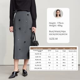 Amii Women's Skirt 2026 Autumn New Office Lady Anti-wrinkle Nail Flower Midi Skirt Elegant Versatile Women's Clothing 12621008