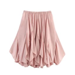 Mid-Length Women's Skirt 2025 Summer New Sle Decorative Layered Design Mid-Waist A-Line Skirt Faionable Ladies Skirt