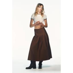 Fashionable Simple Match All Seasons Women's Midi Skirt Autumn Winter New Arrival Polyester Fiber High Waist A-Line Skirt