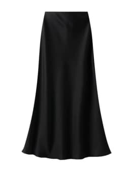 New In 2026 Women Spring Autumn Luxury Satin Long Skirts Female Elegant Office Lady High Waist Solid Color Faldas