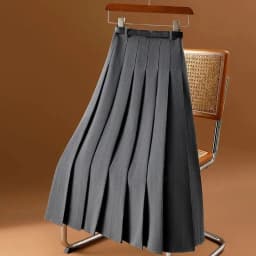 Xpqbb Autumn Winter Long Pleated Skirts Woman Solid High Waist School Student A-Line Jk Skirt Women Korean All-Match Maxi Skirts