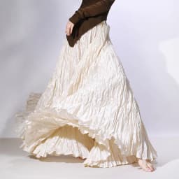 High Quality Women Spring Long Skirts Wide Hem Pleated Design High Waist A-Line Dance Maxi Skirts Faldas Femme Streetwear