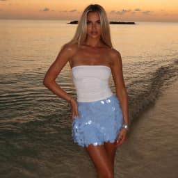 Sexy Mermaid Scale Sequin Mini Skirt Women's Fringe Hem High Waist Bodycon Skirts 2026 Summer New Lady Shiny Beach Vacation Wear