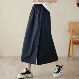 High Waist A-Line Midi Skirt Cotton Linen Women's Workwear Style Drawstring Pleated Skirt Commute Style Pure Color Skirt