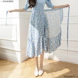 2025 Chic Korea Clothes Summer Women Cute Sweet GIrl Floral Robe Holiday Date High Waist Retro Vintage One-Piece Lace-Up Skirts