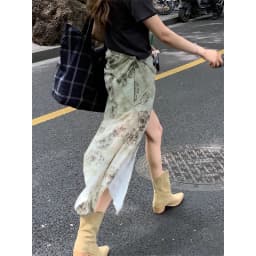 MEXZT Y2K 2000S Asymmetric Mini Skirt Women Harajuku Floral Print Hip Wrap Skirts Summer Korean Aesthetic Slim A Line Skirt New